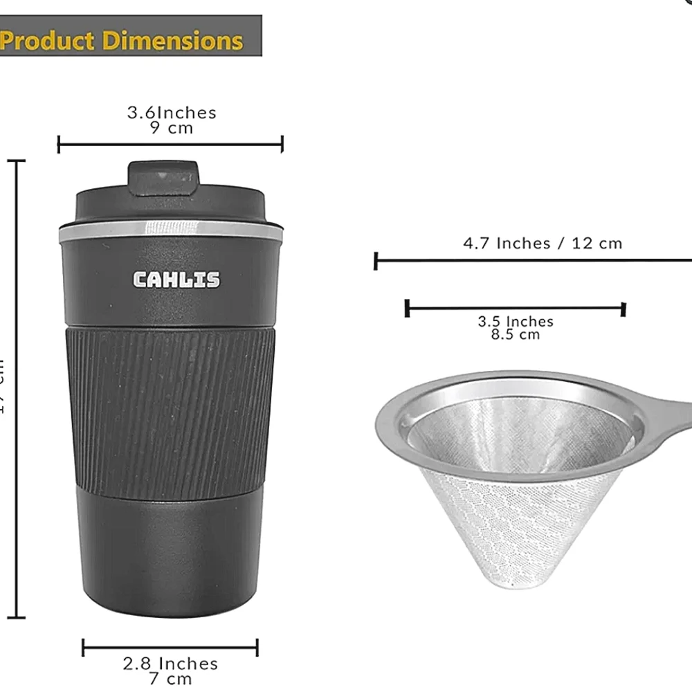 NEW in Box   All in One Travel Pour Over Coffee Maker & Thermal Mug